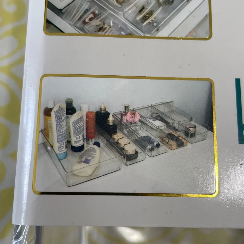 Set of 4 Clear Drawer Organizer Trays NIP Multi-Use Storage